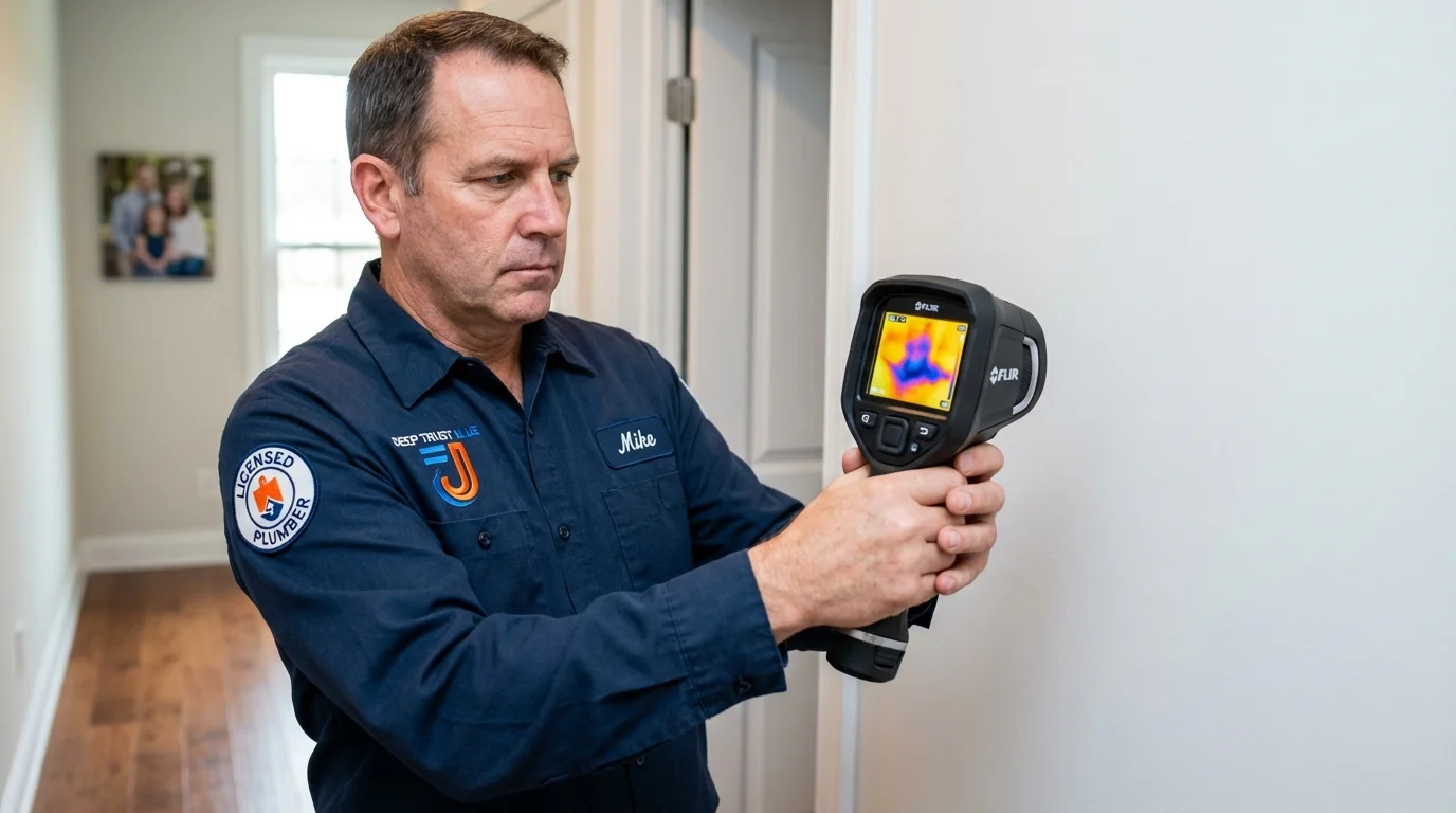 Thermal imaging leak detection by Johns Plumbing LLC in Lyme